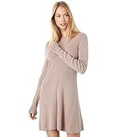 Monrow Women's HD0423-Sweater Mini Dress, Clay, Large