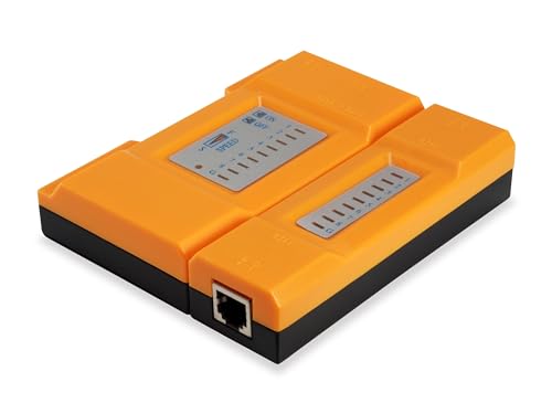 Mini Pro RJ45 & RJ11 LAN Red Detachable Cable Tester Negro