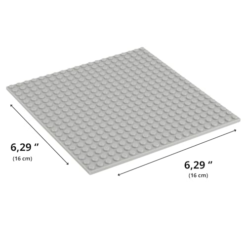 Image of Classic Baseplate - Building Kit for Toddlers & Kids - 20 x 20 Studs - 6.3 x 6.3 inches - Pack of 4 Baseplates - Compatible with Major Brands