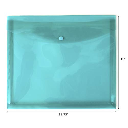 Docit Reusable Side Open Envelopes With Snap Button Closure, 10" X 11 3/4", Assorted 12-Pack, 3 Each Of Pink, Blue, Green And Grey (00891-C) #TOP1