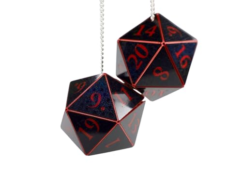 Pair of D20 Car Mirror Dice [2