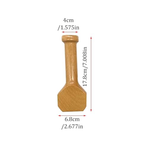 Martillo de ajuste quiropráctico de madera 2 piezas miniatura 3