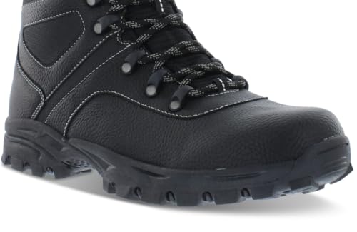 Weatherproof Vintage Men's Hiker Faux Leather Boots Shoes Black Size 8M2