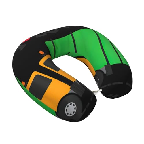 Almohada de poliéster negra para viaje ajustable miniatura 2