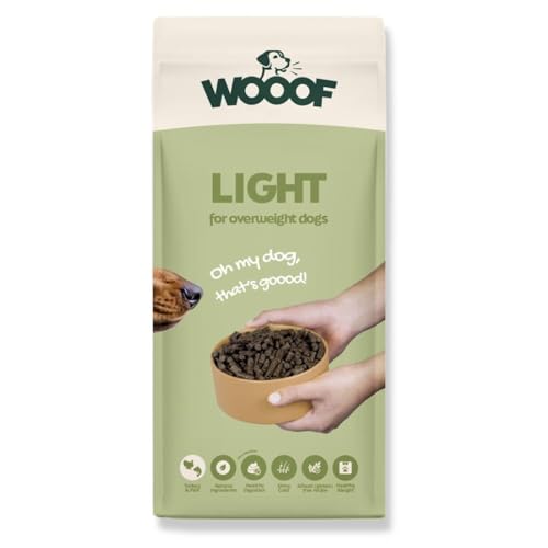 WOOOF Light 18kg kaltgepresstes Hundefutter mit Pute und Fisch | Trockenfutter, leicht verdaulich, ohne Weizengluten