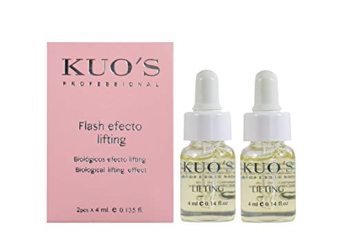 Biológicos Flash Efecto Lifting de Kuo’s, 2 Ampollas Efecto Lifting Inmediato. Ampollas Faciales Flash. Tratamiento Reafirmante y Revitalizante Intensivo. Piel Firme para Rostro Radiante Mujer