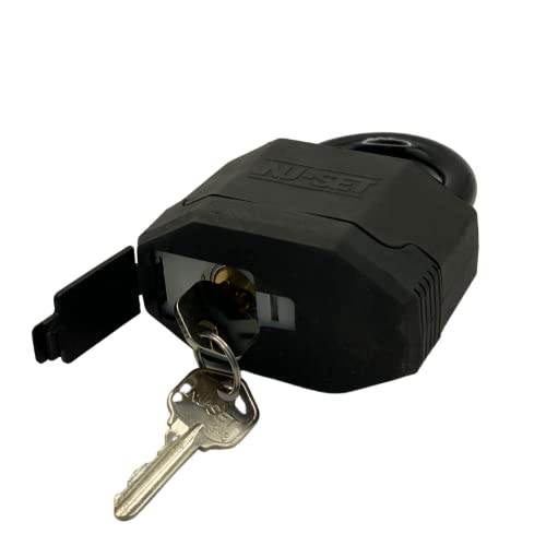 Image of NUSET 3-1 /4 inch 83mm Heavy Duty Keyed Alike Padlocks, Laminated Steel, Vinyl Covered (Pack of 2)