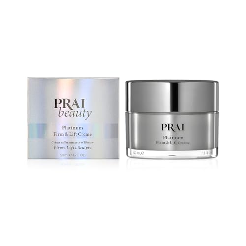PRAI Beauty Platinum Firm and Lift Creme, Firming and Hydrating Face Moisturizer for Dry Skin and All Skin Types, Face Moisturizer for Skin Firming and Lifting, 1.7 Oz