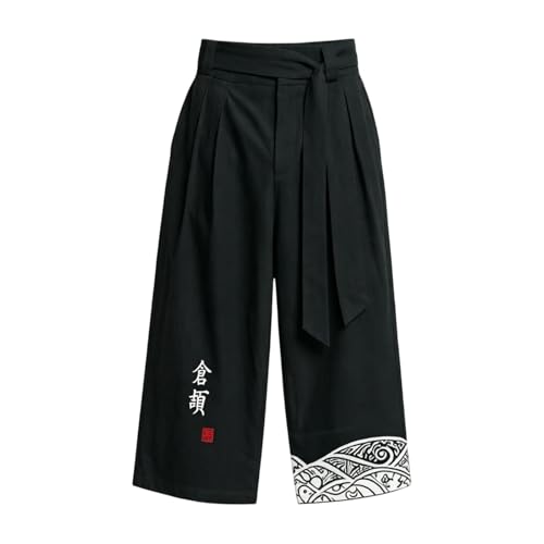 Pantalon en lin homme de coupe kimono traditionnel confectionné en toile fluide