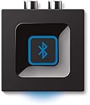 Logitech Wireless Bluetooth Audio Receiver, Bluetooth Adapter for PC/Mac/Smartphone/Tablet/AV Receiver, 3.5mm Audio and RCA Outputs to Speakers, One-Push Pairing Button, UK Plug - Black/Blue