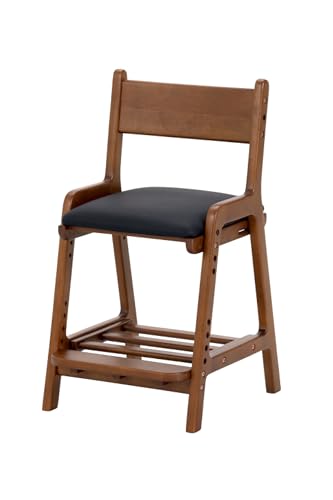 関家具(sekikagu) 学習チェア 大人も使える学習椅子 ダイニングチェア 足置き 背もたれ 高さ調整 リビング学習 天然木 木製 無垢 ランドセル置き 子供 小学生 中学生 高校生 大人 かわいい ブラウン ロスカ 関家具 454556