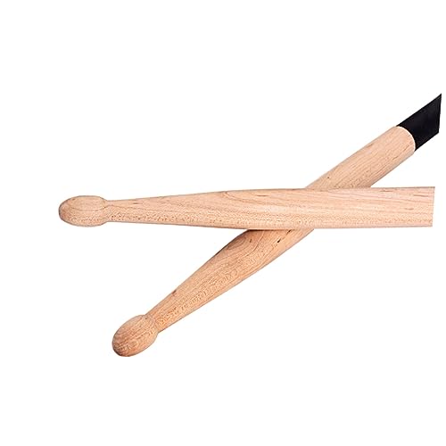VANZACK 2 piezas Baquetas para principiantes con cepillo de acero para práctica de jazz y batería miniatura 4
