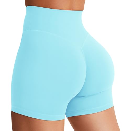 YEOREO SoftHue Women's Biker Shorts Workout Hidden Scrunch Gym Shorts