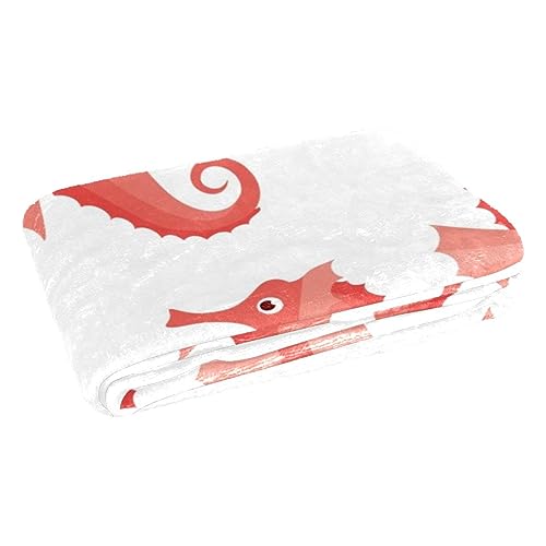 Couverture douce et chaude imprimé hippocampe lit bébé - 3