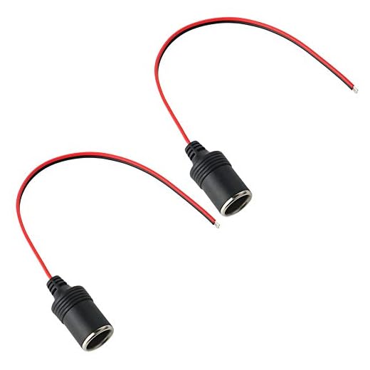 GTIWUNG 2 Pack Toma de Encendedor de Cigarrillos de Coche, Mechero Hembra para Cargador de Coche Potencia, Toma de Mechero para Coche, 12V/24V Enchufe Adaptador de Conector