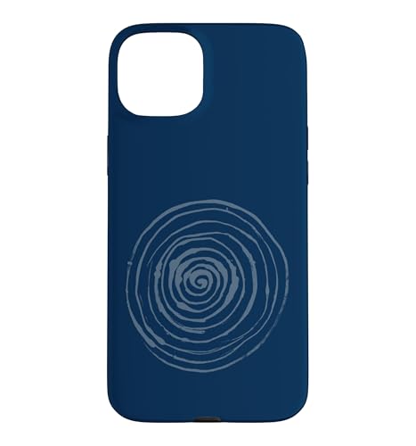 Grunge Spiral Abstract Nature Vintage y2k Earthy Blue �X�}�z�P�[�X iPhone 15 Plus �p