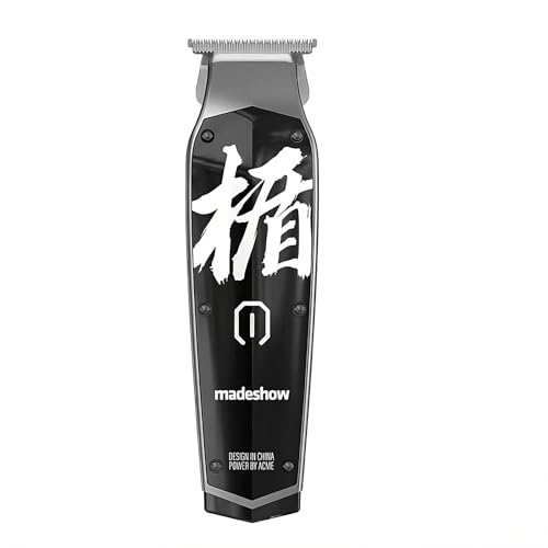 Madeshow M11 Recortadora Profesional de Barba y Cabello – Trimmer Inalámbrico, Bajo Ruido, Cuchillas de Cerámica, Color Negro