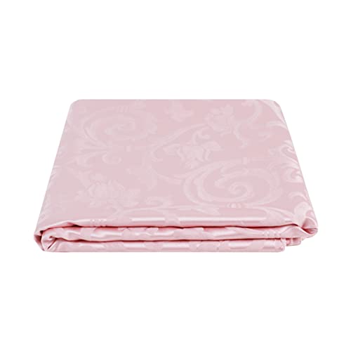 Tissu satiné Damassé Ghirigori Floral Satin brillant pour tapisserie d'ameublement et rideaux Hauteur 280 cm (rose, coupé au mètre)