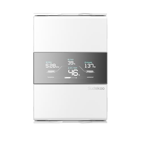 Image of Sudokoo SK700V White AM5-Designated Digital Air Cooler, Single Tower Design, High Performance M-Winding Tech Fan, 7 Copper Heat Pipes, L-Rail Lock Mount, 220W Heat Dissipation