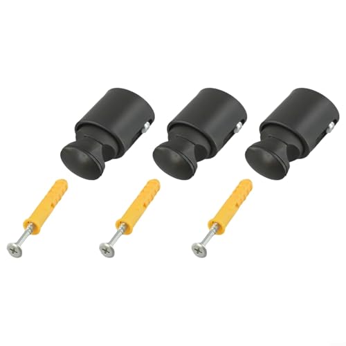 Lot de 3 supports de radiateur de rechange pour sèche-serviettes - Fixation murale - Noir