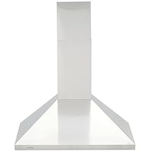 Broan-NuTone 30-inch Wall-Mount Convertible Chimney-Style Range Hood with 3-Speed Exhaust Fan and Light, MAX 350 CFM, Stainless Steel