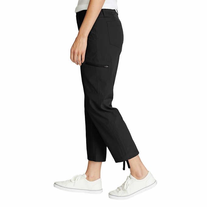 Eddie Bauer Capri Pants for Women with Side Zipprer Cargo Pocket - Women's Hiking Pants with Belt Loop - Ripstop Capri2