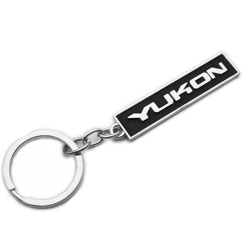 Image of Aimoll 1Pc Yukon Key Chain Ring 3D Chrome Metal Finish Keyring Alloy Key Holder Key Fob