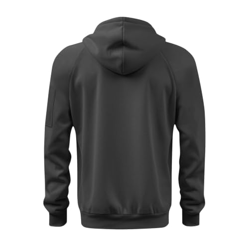 JOFOW Teen Boys Zip Up Hoodie Zipper Hooded Sweatshirt Dark Gray 7-8 Years - image 4
