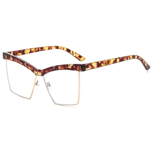 Monture large œil de chat : les lunettes classiques femmes anti-marques de nez