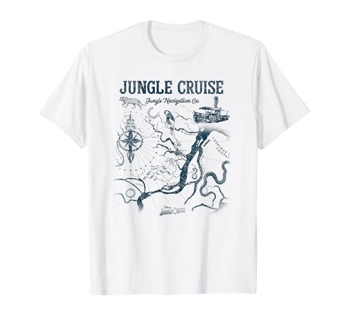 T-shirt Disney Jungle Cruise Map coton doux contre la chaleur