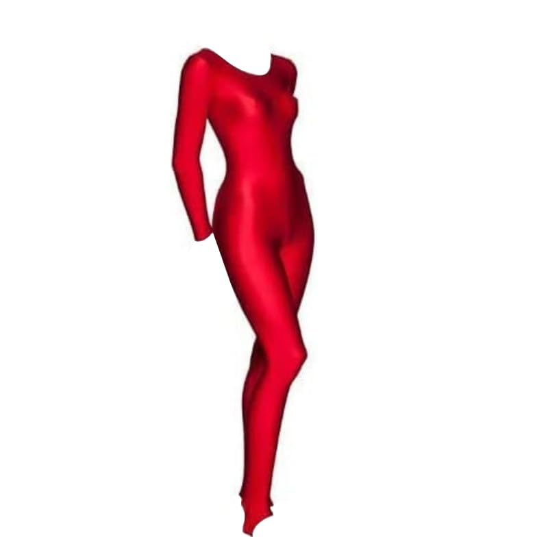 R&N FASHIONS - Girls Shiny Nylon Long Sleeve Stirrup Catsuit - Full Body - Leotard – Performance Wear- Comfortable Fit - Perfect for Dance, Ballet, Gymnastics