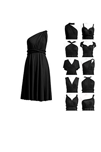 Infinity Kleid Kurz, Brautjungfernkleider, Multiway Wickelkleid Midi Convertible Transformers Knielang Elegant Abendkleider Hochzeit