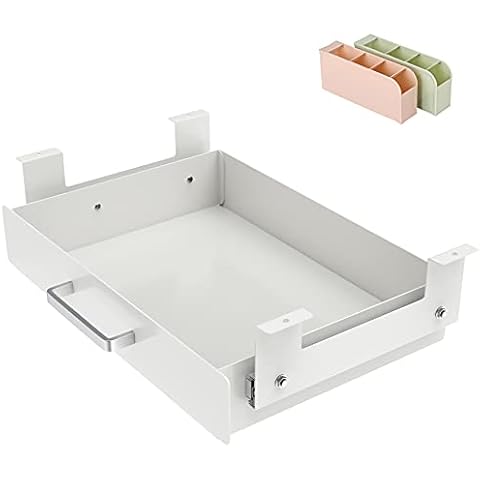 Gome Under Desk Pull-Out Drawer - Storage Organizer Office Mounted, Easy Slide-Out Pencil Drawer for Saving Space, Desk Drawer Ideal for Sit-Stand Workstation (For 1.2" support bar under desk) Cover