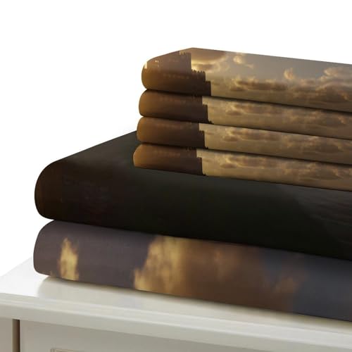 Parure de lit 200x200 microfibre confortable housse de couette 3D plage