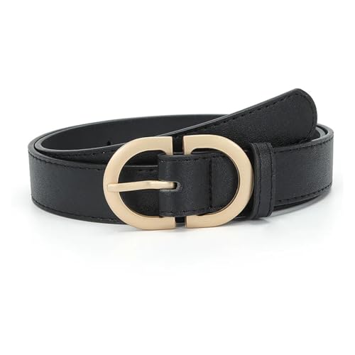 105cm Female Fashion Belt Simple Metal Buckle Belt For Women Black Suit Jeans Clothing Accessories