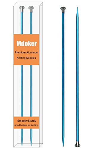 Mdoker 13.8 Inch Aluminum Knitting Needles,Colored...