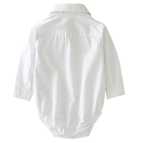 Image of MOMOLAND Infant Baby Boys Woven Button Up Bodysuit Shirt