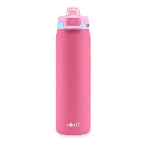 Image of Ello Pop & Fill Insulated Stainless Steel Water Bottle with Quick Fill Lid, Leakproof Locking, Sip or Chug Spout, BPA-Free, Double Wall Vacuum Insulated for Sports, Travel & School- 22oz / 32oz / 40oz