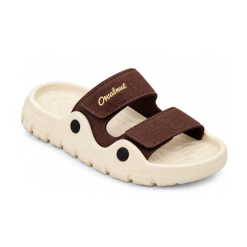 Generic Owalnut Men's Dual Strap Sandals, Brown - Image 2