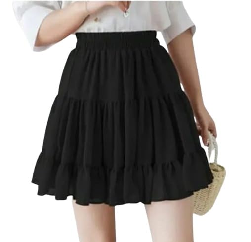 High Waist Mini Skirt – Ruffle Layered Pleated Swing Skirt for a Sweet & Chic Look-image-39
