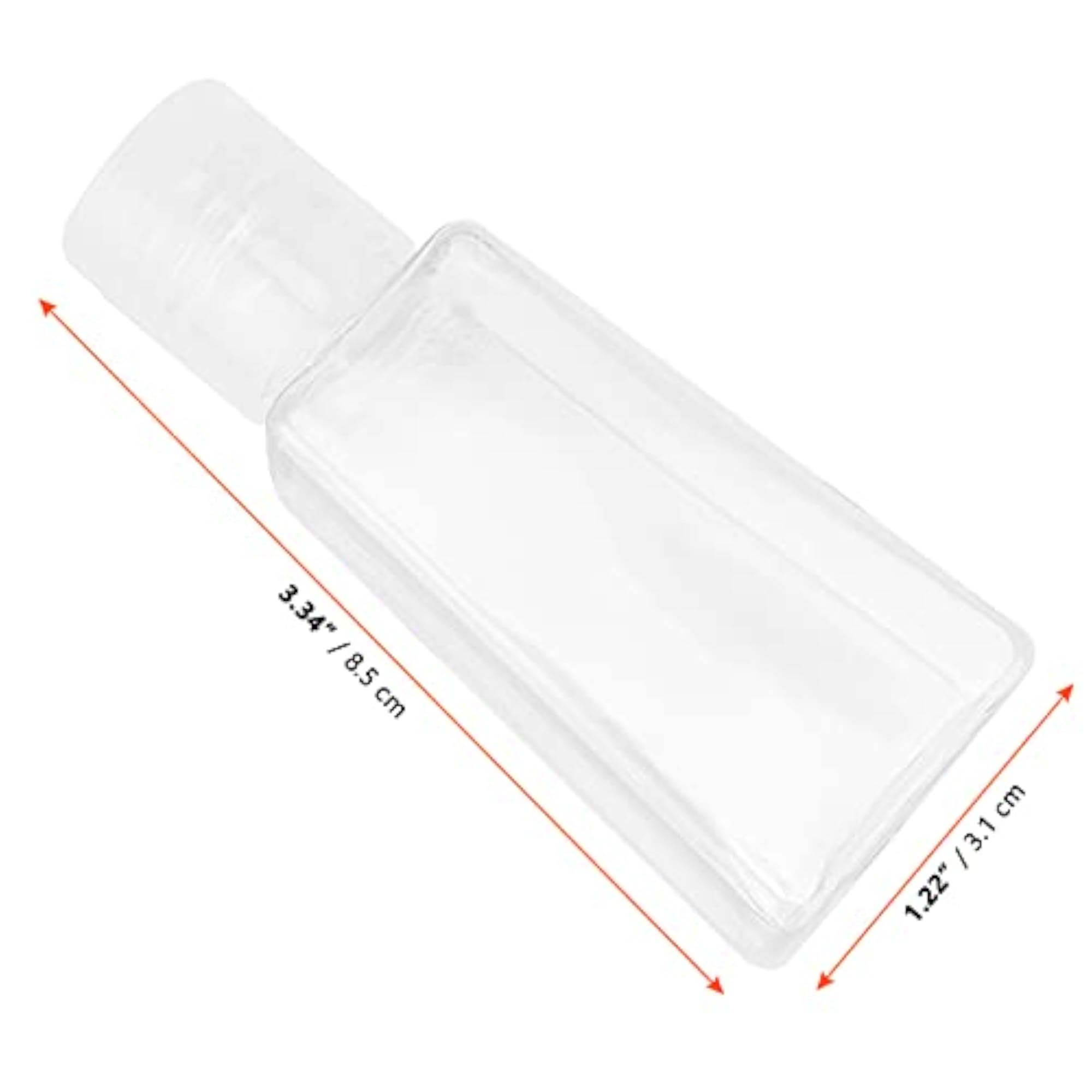 120 Pieces 1oz Clear Plastic Empty Bottles with Flip Cap