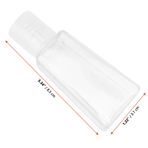 SINJEUN 120 Pieces 1oz/30ml Clear Plastic Empty Bottles with Flip Cap, Empty Squeeze Bottles, Mini PET Clear Refillable Travel Containers for Shampoo, Toners, Lotions, Creams2