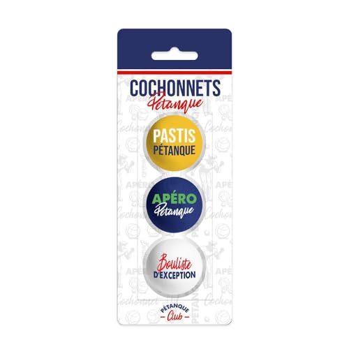 SUD TRADING COMPANY Lot de 3 cochonnets modèle pétanque Club