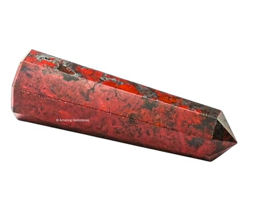 Image of Amazing Gemstone Red Jasper Hematite Crystal Towers - Natural Healing Crystal Point Obelisk for Reiki Healing and Crystal Grid (2 inch to 3 inch INCH)