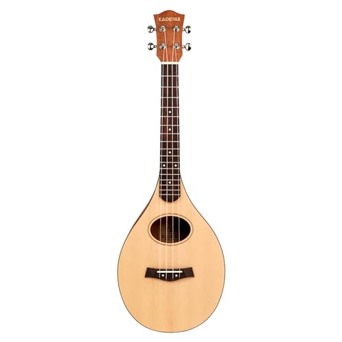 Image of Kadence UKT11 Tenor 26 inch Acoustic Mandolele | Solid Spruce Wood | Teardrop Shape | Comes with Bag | Includes Learning Course | Natural