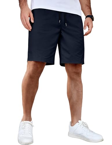 COOFANDY Herren Shorts Casual Baumwolle Kurze Hosen Chino Sommer Freizeithose Elastische Taille mit Taschen