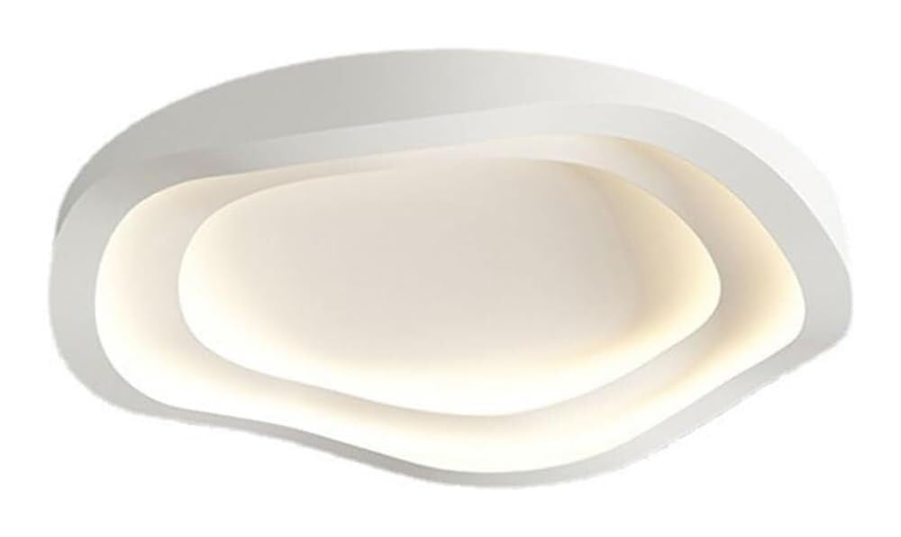 KXEcoLife Semi Flush Mount Ceiling Light Three-Color Dimming Lamp - 46W LED Industrial for Hallways Bedrooms Living Rooms