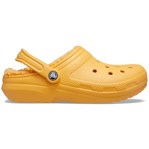Image of Crocs Unisex-Adult Classic Lined Clog, Orange Sorbet, 9 Women /7 Men