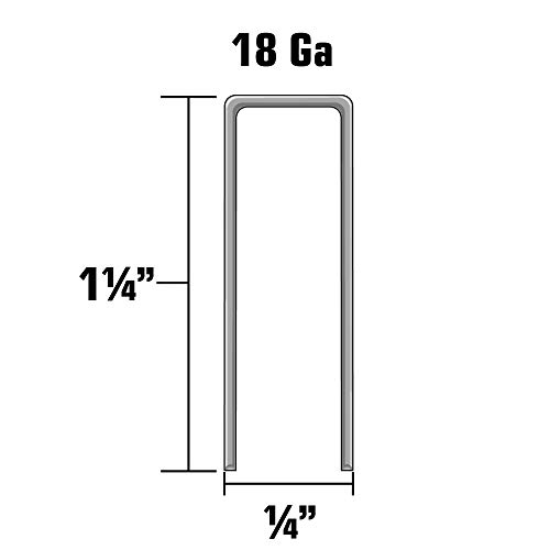 Image of Metabo HPT 1 /4 inch x 1-1 /4 inch - 18 GA EG Gauge Narrow Crown Finish Staples | 1,000 Count | 21105SHPT (Pack of 10)