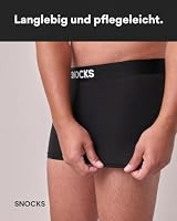 Snocks Premium Boxershorts Herren aus weichem Lenzing Modal (3er Pack) - Ultraleichte und Atmungsaktive Boxershorts - Unterwäsche Männer ohne Kratzenden Etiketten - Gr. M - Farbe Schwarz – Ansicht 7